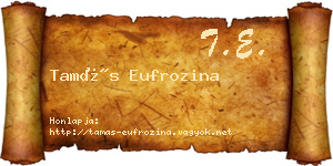 Tamás Eufrozina névjegykártya